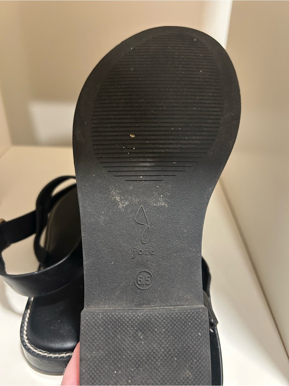 Joie Black Leather Toe-Loop Ankle Strap Sandals - Picture 4 of 5